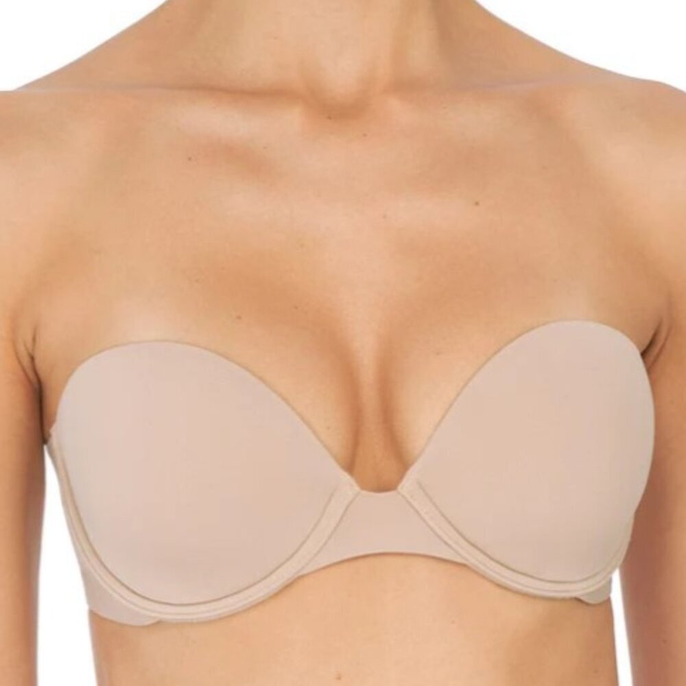Natori Minimal Strapless Contour Underwire Bra Cafe Nude Women’s 36D Smooth Cup
